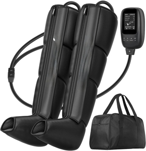 Système de récupération par compression d'air pour jambes complètes, boîte ouverte, soulagement des douleurs musculaires, masseur de jambes avec contrôle de la minuterie, haute qualité - Product Image 1