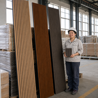 Panneau acoustique en bois MDF à lattes, panneau mural absorbant le son, directement de l'usine