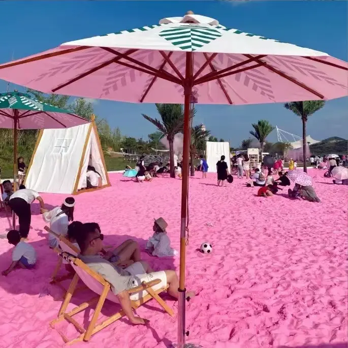 Sable coloré fritté en usine sable teint rose pour sable de paysage de plage longue durée ne se décolore pas