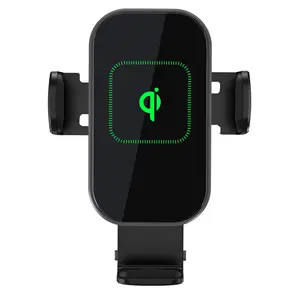 Автоматический зажим и ножки Регулируемый 15 Вт Быстрая зарядка беспроводной Автомобильный Держатель зарядного устройства для Samsung
