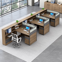 Buena calidad moderno madera natural Modular 1,5 m Mdf estación de trabajo mesa de oficina muebles de oficina mesa de recepción frontal de oficina