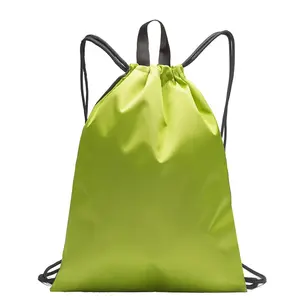 Vietnam Factory Wholesale Polyester Nylon Drawstring Backpack Custom Logo Sport Gym Yoga String Bags