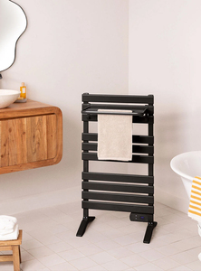 Radiador <span class=keywords><strong>de</strong></span> toallas <span class=keywords><strong>de</strong></span> aluminio portátil Calentador <span class=keywords><strong>de</strong></span> toallas eléctrico con 8 horas <span class=keywords><strong>de</strong></span> sincronización para baño montado en la pared o independiente - Product Image 3