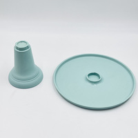 Assiette à gâteau ronde sur pied en mélamine de 10 pouces, couleur menthe, pour mariage, anniversaire, décoration de table à la maison