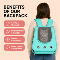 Sac à dos de transport pour chat et chien, pliable, grande capacité, respirant, homologué pour le transport aérien, idéal pour les voyages en extérieur – Vente en gros