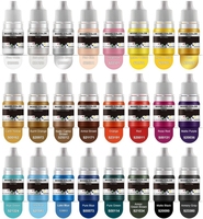 Ensemble de peinture miniature de 24 couleurs, peinture à base d'eau écologique, peinture rapide, pigments élevés, couleurs de modèle pour figurines en plastique, métal, résine