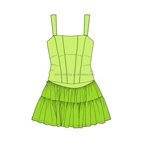 Vestido Deportivo Personalizado para Niñas, de Secado Rápido, con Malla, para Yoga, Tenis, Gimnasio, MOQ Bajo, Venta al Por Mayor, Directo de Fábrica - Product Image 4
