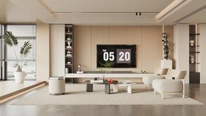 Modern Luxury Solid Wood <b>TV</b> Stand Simple Design Wall-Mounted <b>Unit</b> for Living Room Apartment <b>Bedroom</b> Hotel with Full Wall Storage - Product Image 4
