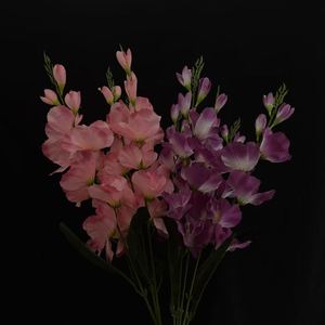 Fleurs artificielles de gladiolus Junheyuan, branche unique, en plastique et soie, pour arrangement floral, décoration intérieure, décoration d'allée de mariage - Product Image 2