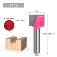 HOZLY Fraise à rainurer le bois à queue de 6/8 mm pour le nettoyage des fonds, fraise à monter en pente à pointe en carbure 65HRC pour le travail du bois