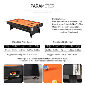 Tùy Chỉnh Bảng Hồ Bơi Màu Sắc & Chất Liệu Tb020 MDF Bida Bảng Tùy Chọn Snooker & Billiard Bảng 4 Trong 1 Bàn Hồ Bơi Nhà Giải Trí - Product Image 2
