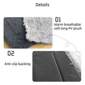 Multifunktionale Atmungsaktive Faltbare Langlebige Umweltfreundliche Einfarbige Plüsch-Haustiermatte Hundehütte Katzenmatte Bett - Product Image 3