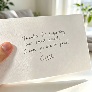 700G Thick Textured Paper Thank You <b>Card</b> 4x7 Inch Custom Handwritten Style Printing Small Business Order Insert Thank You <b>Cards</b> - Product Image 5