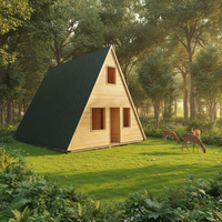 Maison triangulaire en bois, Cabane triangulaire en bois, Micro-maison triangulaire, Studio triangulaire