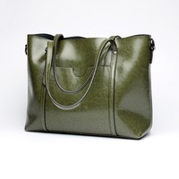 Nouveauté 2026 : Sac à bandoulière de luxe en cuir véritable pour femme, sac fourre-tout élégant en cuir de vachette vert pour le shopping