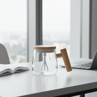 Tasse mélangeuse automatique en verre, mug électrique pour café instantané, lait en poudre, miel, médicaments, à agitation rotative