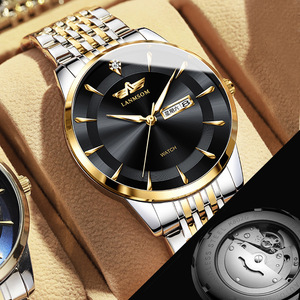 Reloj: Moda, Negocios, Deportes, Calendario de Doble Fecha, Resistente al Agua, Totalmente Automático, Caja Transparente con Bisagras Abiertas, Reloj de Pulsera - Product Image 6