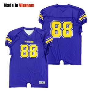 Camiseta de fútbol americana vintage personalizada diseño de impresión por sublimación camiseta de fútbol transpirable con forro de malla reversible - Product Image 1