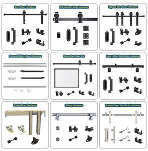 WEKIS High-quality Durable M00002 6FT J Shape Hanger Sliding Barn Door Hardware <b>Kit</b> for Interior Single Sliding Door System - Product Image 5