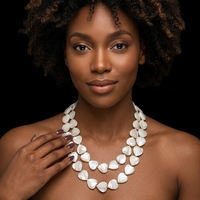 Perles en forme de cœur en nacre naturelle blanche prêtes à être expédiées, perles en vrac pour la fabrication de bijoux DIY, fournitures en vrac