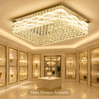 JYLIGHTING Vente en gros de luminaires de plafond en cristal LED personnalisés de style nordique pour mariage, hôtel, décoration de salon de luxe