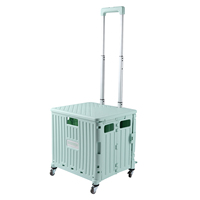 Nouveau produit : Chariot à bagages pliable BEBONE pour monter les escaliers, avec roues, en PP et métal, 46x48x106cm, classique