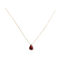 Collier pendentif en zircon en forme de larme, pierre de naissance colorée, en acier inoxydable plaqué or 18 carats, bijoux imperméables pour femmes