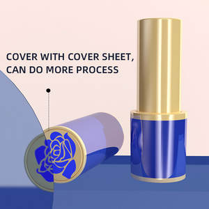 Haute Qualité 3ml Cosmétiques En Alliage De Zinc Rouge À Lèvres Tube Personnalisé Métallique Violet Carré ABS Boîtier En Plastique En Gros - Product Image 4