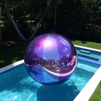 Ballons de plage réutilisables Zhenmei en PVC brillant, hermétiques, effet miroir chromé irisé pour fêtes et événements en extérieur