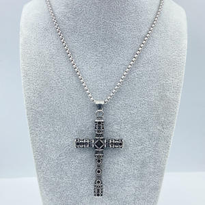 Chrom Heart Cross hanger kettingen mannen punk sport stijl roestvrij staal lange schakelketting vintage retro mode trendy cadeau - Product Image 4