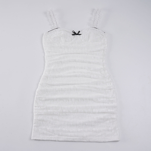 Pure Sexy <b>Sweet</b> Girl Lace Patchwork Slim Fit Bodycon Cami Dress Bow Knot Bustier <b>Party</b> Versatile Mini Dress - Product Image 6