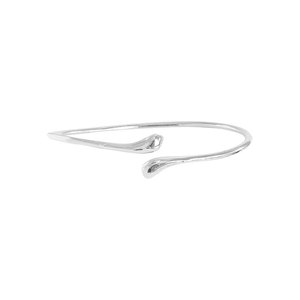 ウォータードロップデザインC字型オープニングブレスレットシンプル調整可能アームチャンキーカフスおしゃれなゴールデンスライバー流行の金メッキ - Product Image 6