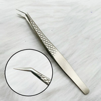 Pince à épiler Yucagci en acier inoxydable, traitée thermiquement, pointe lisse et dure, précision Dolphin pour extensions de cils