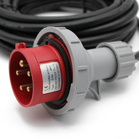 Câble d'extension RV 30 ampères 15 m, robuste, calibre 10/3 STW, IP66, avec voyant LED, organisateur de câbles pour appareils électroménagers, ETL