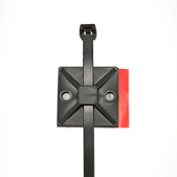 Supports d'attache à glissière de câble auto-adhésifs noirs Clips de câble en nylon ignifugé Organisateurs Carrés Gestion automatique des attaches à glissière