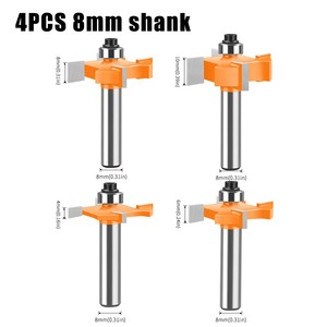 4Flutes Bearing T-shaped Woodworking Milling Cutter Slotting <b>Router</b> Bit Alloy Cutting Tools <b>Trimming</b> End Mill - Product Image 6