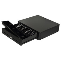 Cajón de Dinero Electrónico HER-350A de Alta Calidad, 12V 24V, Doble Ranura para Cheques, 3 Cerraduras, para Sistema POS