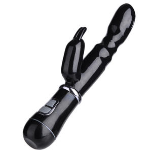 Venta al por mayor de doble choque punto G conejo AV palo de masaje de carga de frecuencia Variable masturbación femenina juguetes sexuales - Product Image 4