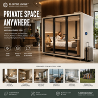 Module d'hôtel modulaire portable : Chambre privée pour auberges, complexes hôteliers et hébergements touristiques