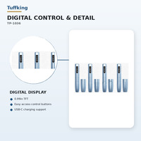 Puntero Láser Profesional de Acero Inoxidable con Pantalla Digital TFT, 1600mAh, Recargable por USB C, Precisión de 3.5mm, Inalámbrico y Permanente