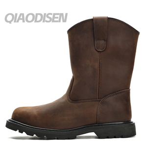 Botas de Seguridad de Cuero Crazy Horse con Suela Goodyear, Impermeables, Antideslizantes, Fabricadas por Fabricantes de Calzado de Seguridad - Product Image 1