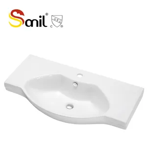 Factory Directly Wash Hand Vanity Washbasin Cabinet Bathroom Products White Ceramic Bathroom Cabinet Basin