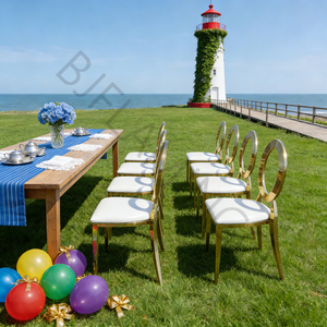 Chaises <span class=keywords><strong>de</strong></span> banquet dorées en forme <span class=keywords><strong>de</strong></span> O, design empilable, en cuir PU, Bjflamingo, vente chaude, <span class=keywords><strong>pas</strong></span> <span class=keywords><strong>cher</strong></span> - Product Image 5