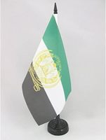Vente en gros de drapeaux de bureau afghans pour le bureau en Afghanistan drapeau de décoration de table avec base et bâton en plastique