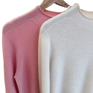 Hot Selling Basic Half Hoge Kraag 100% Wol Gebreide Dames Pullover Losse Onderkant Trui Herfst Winter Nieuwe Effen Kleur Trui - Product Image 1