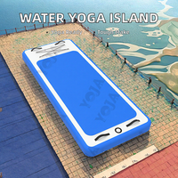 Île flottante gonflable en stock, quai en PVC/EVA, capacité de 100 à 500 kg, usage commercial, tapis de yoga aquatique, tapis de gymnastique, pêche