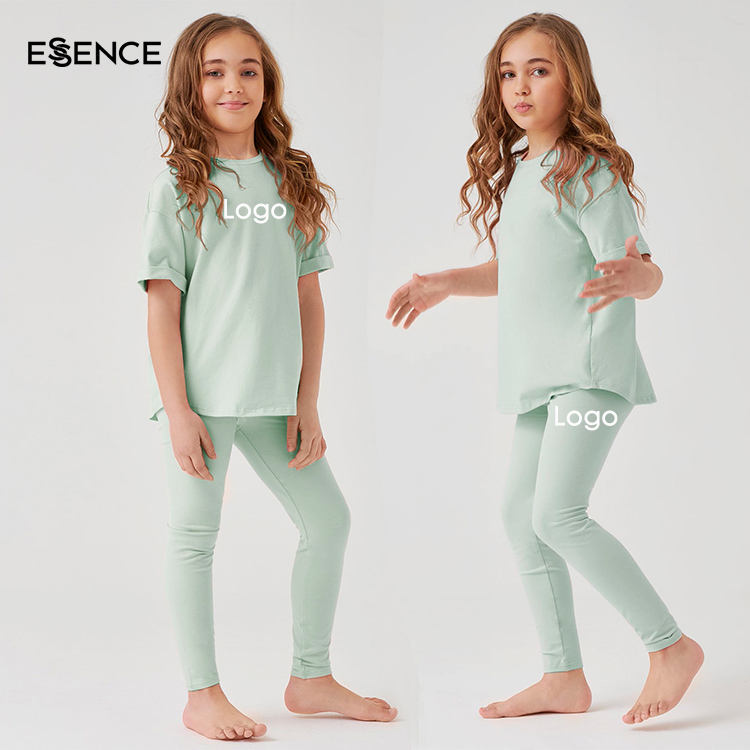 Wholesale Pyjamas Clothes Loungewear Set Children Girls Sleepwear Custom Logo Cotton Kids Pajamas 