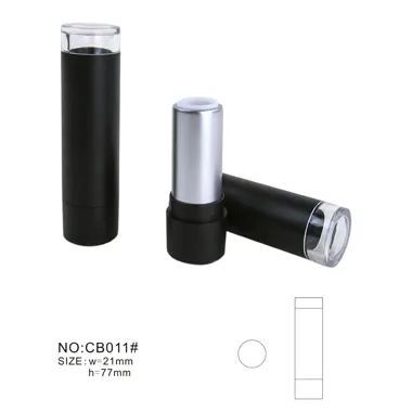 Oem ODM tùy chỉnh màu sắc emtpy nhựa AB ABS sáng tạo ưa thích hình tròn Son môi container với độc đáo rõ ràng Nắp