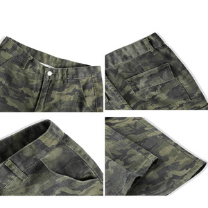 Pantalones Cargo de Lona Rectos Retro Americanos de Fábrica, Ecológicos, con Agujeros Desgastados para Ropa Urbana Unisex de Marca - Product Image 5