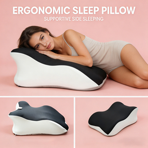 Almohada de espuma viscoelástica para piernas, para <span class=keywords><strong>venas</strong></span> varicosas y alivio de la presión <span class=keywords><strong>en</strong></span> <span class=keywords><strong>las</strong></span> <span class=keywords><strong>rodillas</strong></span>, diseño triangular tejido, cojín saludable para dormir - Product Image 2